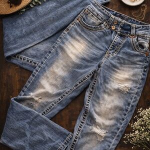 Angels Distressed Blue Skinny Jeans